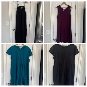Time and Tru Dress Collection - Black, Purple, Teal